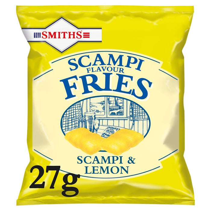 Smiths Scampi Fries Snacks Card, 27g (Pack of 24) - BritishGram.com