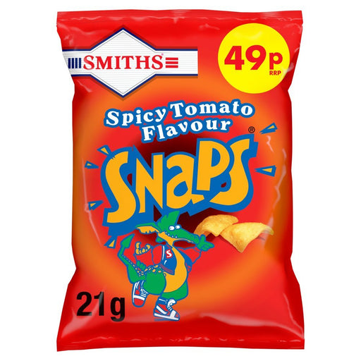 Smiths Snaps Spicy Tomato Snacks Crisps PMP 21g (Case of 30) - BritishGram.com