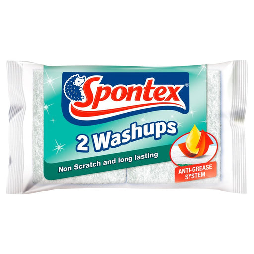 Spontex 2 Washups Non Scratch Sponge Scourers (Case of 6) - BritishGram.com