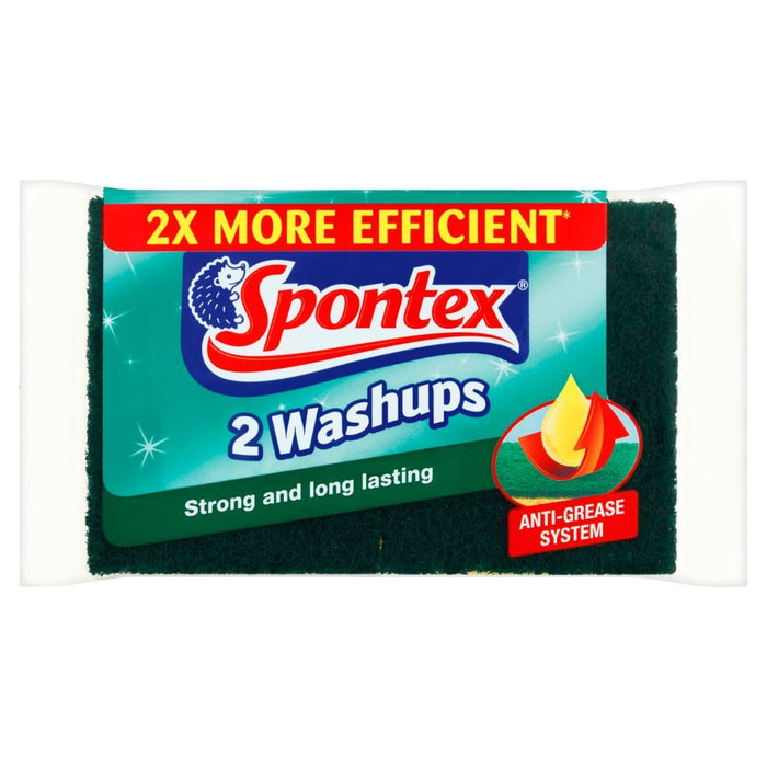 Spontex 2 Washups Sponge Scourers (Case of 6) - BritishGram.com