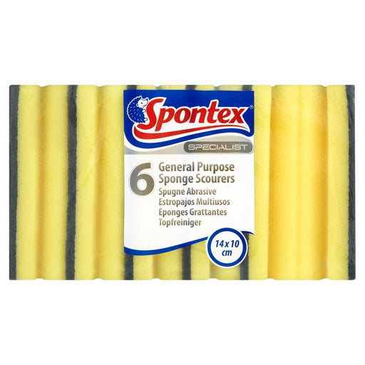Spontex Specialist 6 Large Sponge Scourers - BritishGram.com
