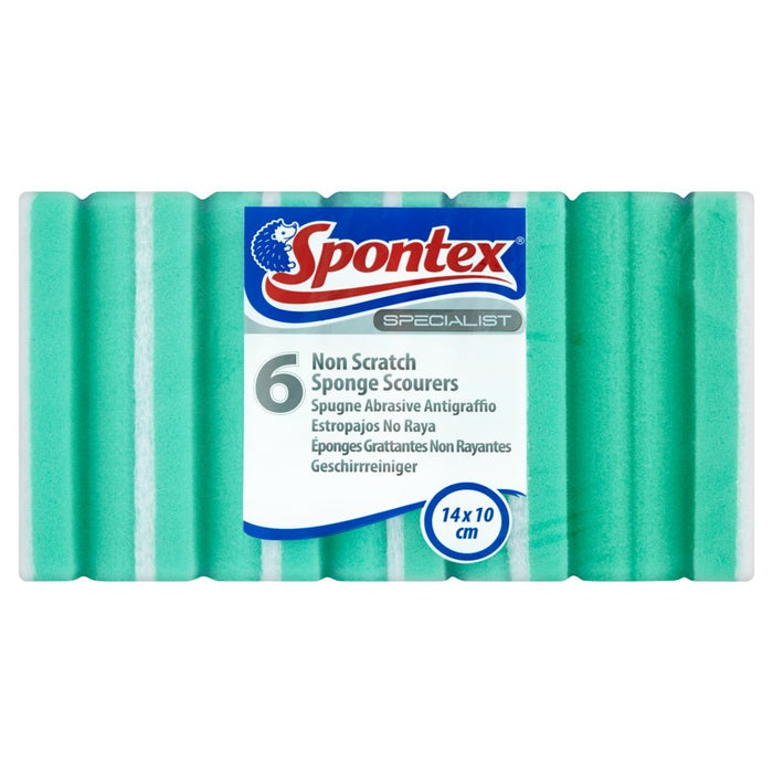 Spontex Specialist Non Scratch Sponge Scourers (Case of 6) - BritishGram.com