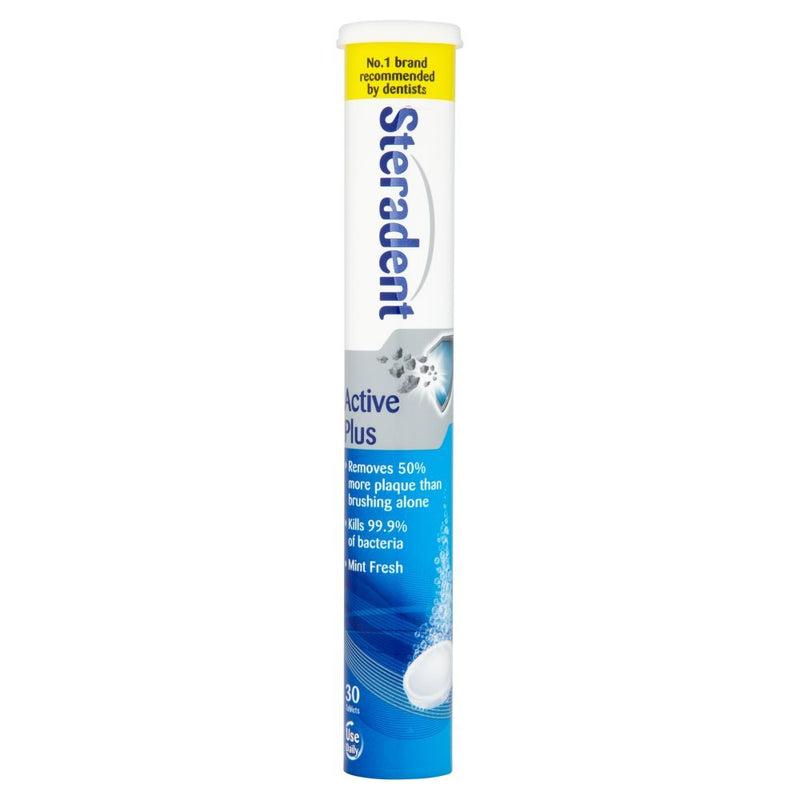 Steradent Active Plus 30 Tablets - BritishGram.com