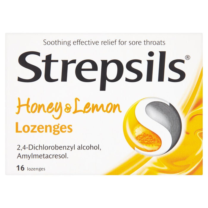 Strepsils Honey & Lemon Lozenges 12 Lozenges - BritishGram.com
