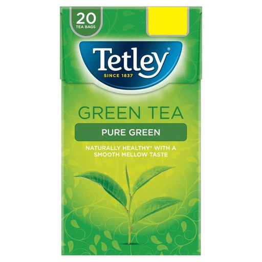 Tetley Pure Green Green Tea 20 Tea Bags 40g (Case of 4) - BritishGram.com