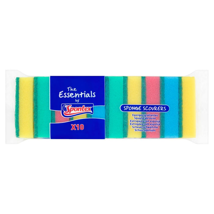 The Essentials 10 Sponge Scourers - BritishGram.com