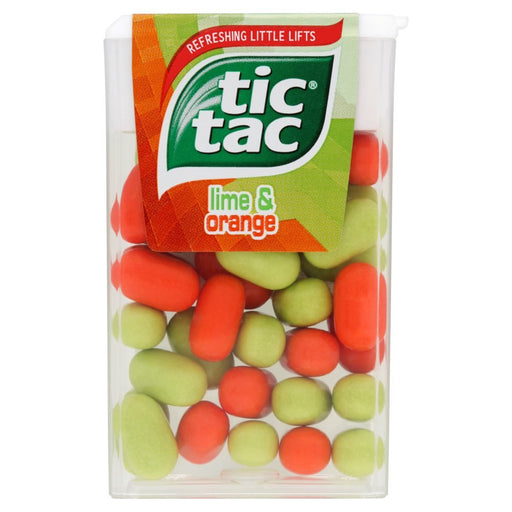 Tic Tac Lime & Orange, 18g (Box of 24) - BritishGram.com