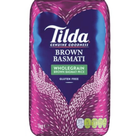 Tilda Brown Basmati Rice 1kg - BritishGram.com
