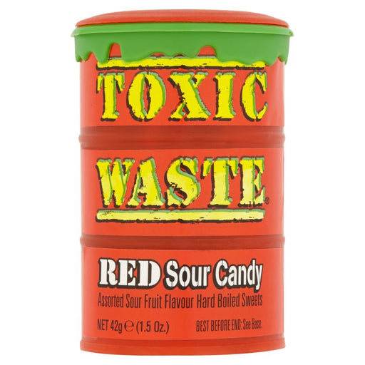 Toxic Waste Candy Dynamics Red Sour Candy, 42g (Case of 12) - BritishGram.com