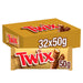 Twix Chocolate Biscuit Twin Bars, 50g (Box of 32) - BritishGram.com