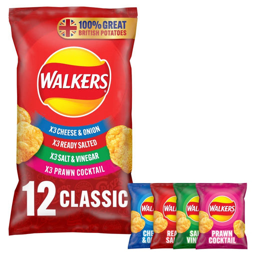 Walkers Classic Variety Multipack Crisps 12x25g - BritishGram.com