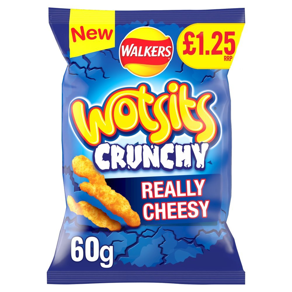 Walkers Wotsits Crunchy Really Cheesy Snacks Crisps 60g (Box of 15 ...