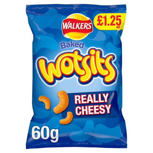 Walkers Wotsits Really Cheese Snacks Crisps 60g (Box of 18) - BritishGram.com