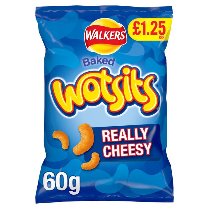 Walkers Wotsits Really Cheese Snacks Crisps 60g (Box of 18) - BritishGram.com