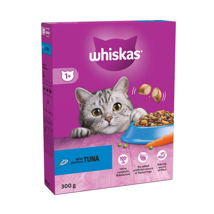 Whiskas 1+ Tuna Adult Dry Cat Food 300g (Case of 6) - BritishGram.com