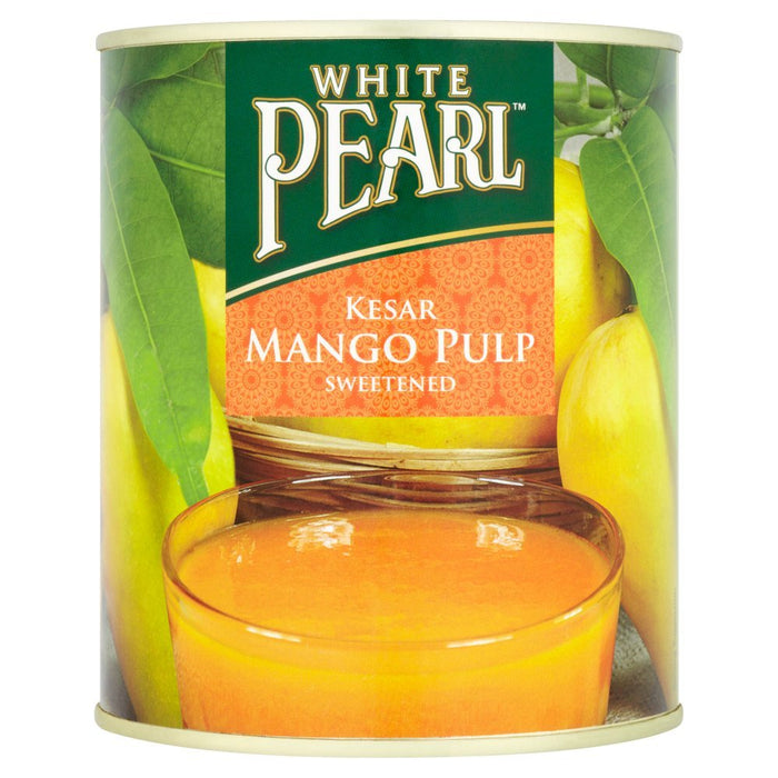 White Pearl Kesar Mango Pulp Sweetened 850g (Case of 6) - BritishGram.com