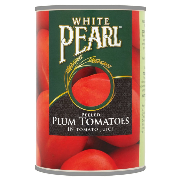 White Pearl Peeled Plum Tomatoes in Tomato Juice 400g (Case of 12) - BritishGram.com