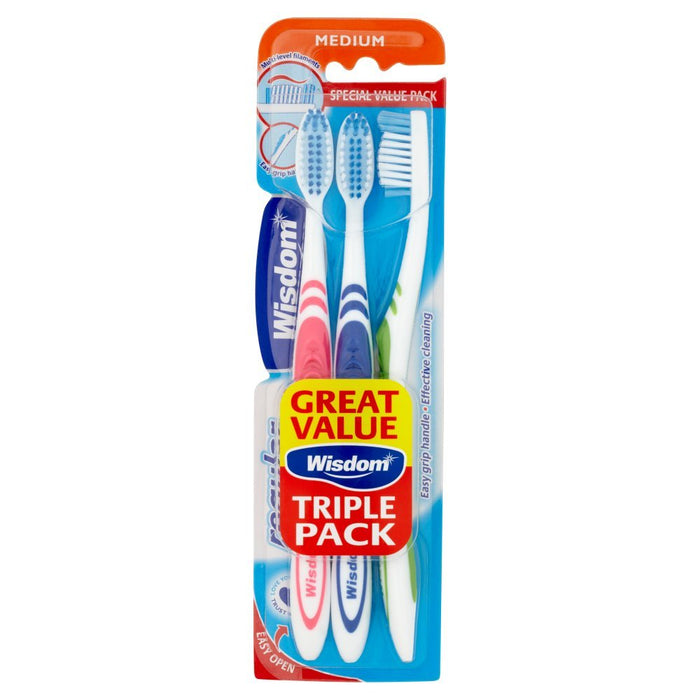 Wisdom 2 Medium Toothbrushes - BritishGram.com