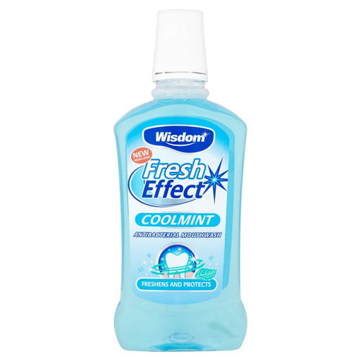 Wisdom Fresh Effect Coolmint Antibacterial Mouthwash 500ml - BritishGram.com