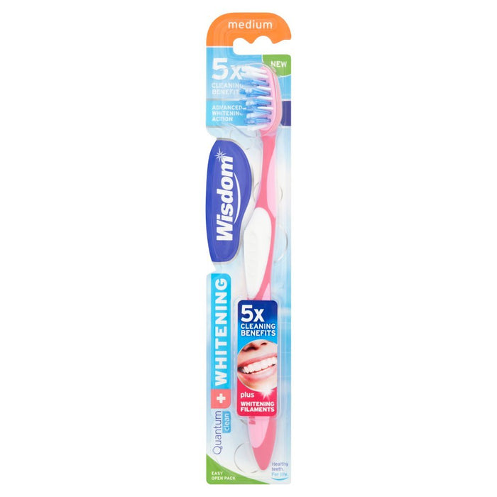 Wisdom Quantum Clean + Whitening Toothbrush Medium - BritishGram.com